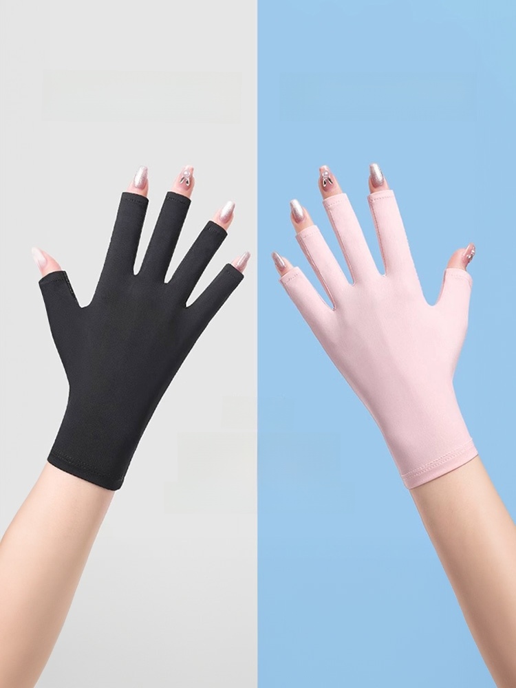 Radiation-Proof Exposed Finger Heating Lamp Tanning Gloves