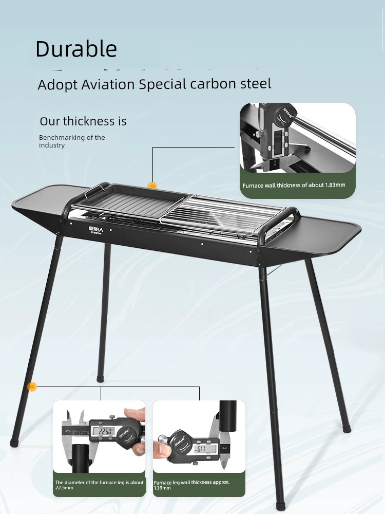 Primitive Man Barbecue Oven Household Outdoor Barbecue Grill Foldable and Portable Kebabs Stove Barbecue Oven Tool Supplies Complete Collection