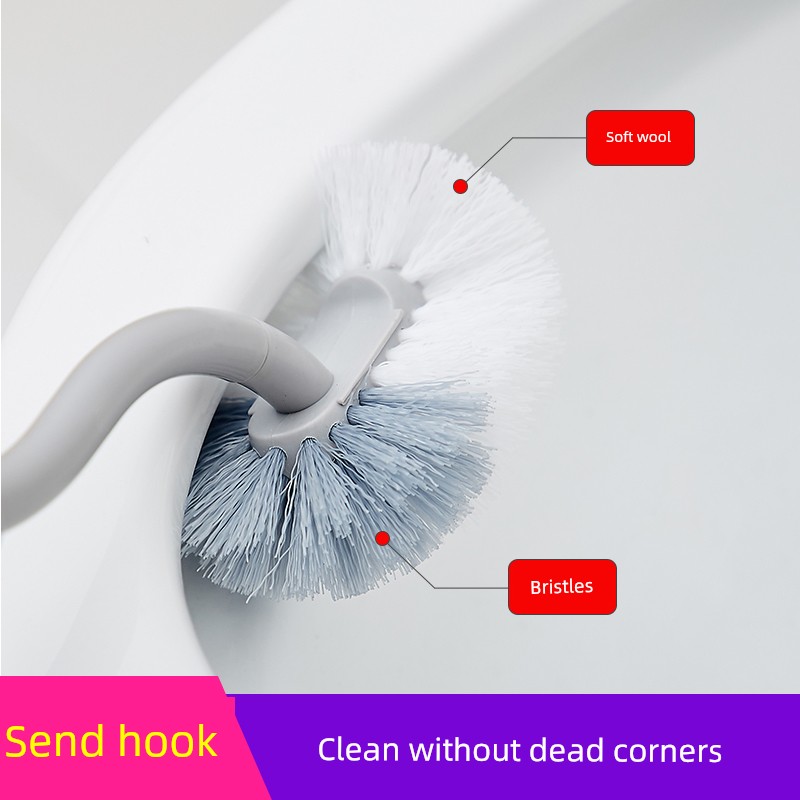 Punch-Free Toilet Cleaning Wall Washing Toilet Brush