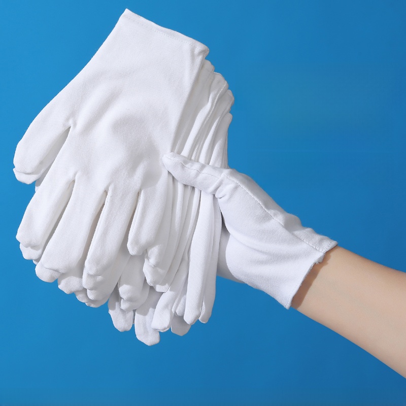 Pure Cotton Thin Crafts Cloth Labor Protection Wear-Resistant White Gloves