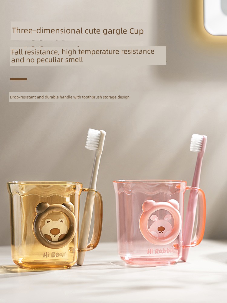 Cartoon Washing Cup Kids Mouthwash Cup Couple Toothpaste Toothbrush Cup For Home a Family of Three Tooth Mug Tooth Mug