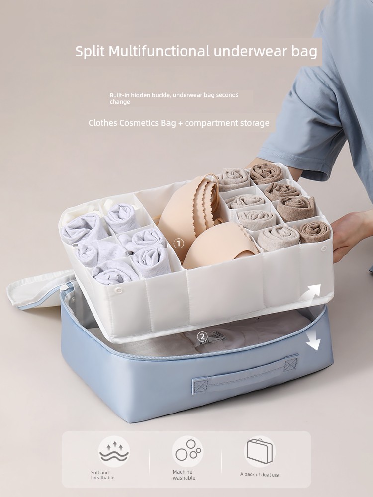 Tiantong Underwear Storage Bag For Home Panty Socks Storage Box Dormitory Close-Fitting Clothing Storage Bag Travel Portable