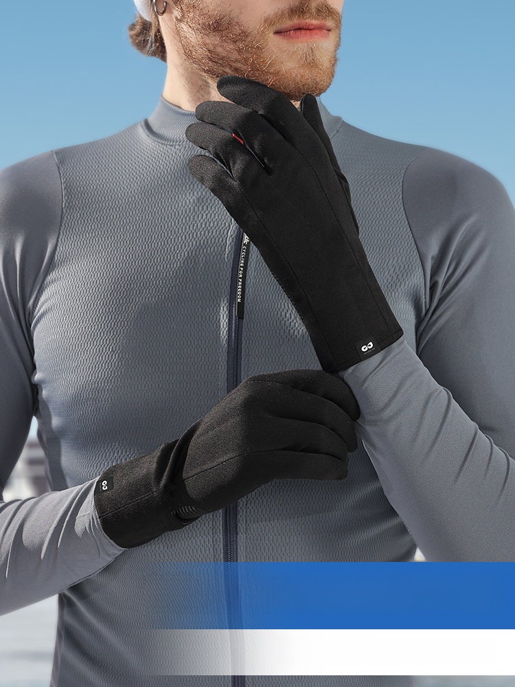 Ski Liner Gloves Quick-Drying Breathable Sweat-Wicking Outdoor Sports Cold-Proof Heattech Anti-Skid Training Five-Finger Thin Touch Screen