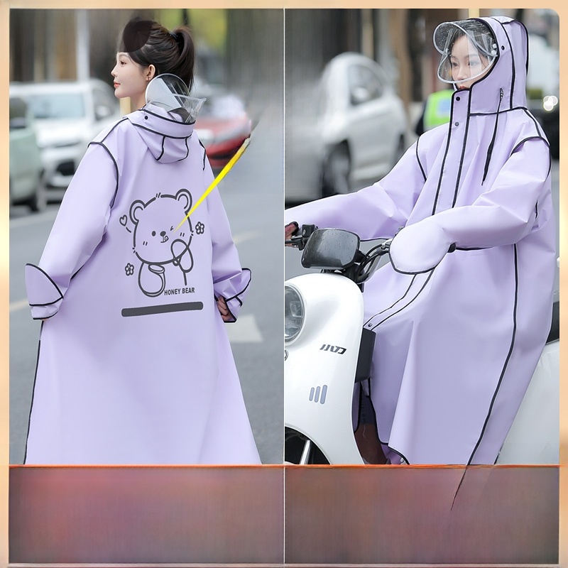 Women's One-Piece Extra Large Cycling Raincoat Electric Car