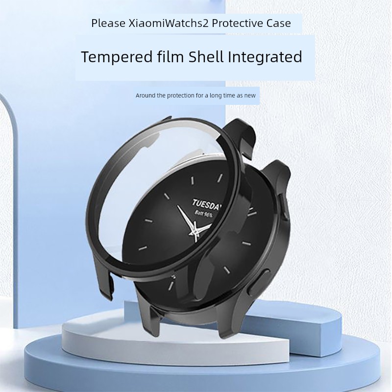 Applicable to Xiaomi Watch S2 Protective Case Xiaomi Watch Strap Protective Cover Sports Smart Protective Film Case Tempered Film All-Inclusive Drop-Resistant Dial Shell Membrane One 46 Clock Cover 42 Accessories