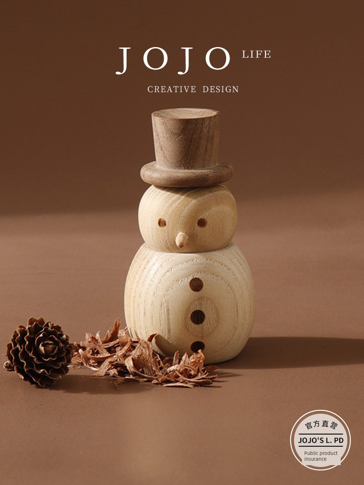 Jojo's L. Pd. Snowy. Extended Fragrant Wood Essential Oil Creative Snowman Fragrant Stone Car Decoration | Huanyi
