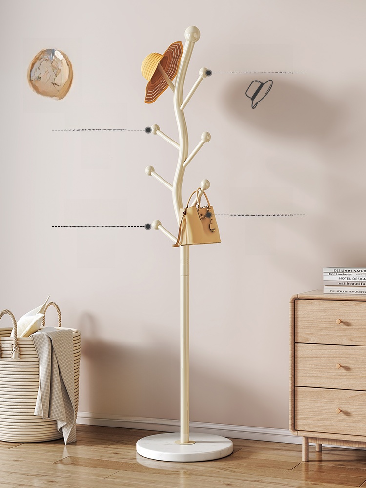 Clothes Hanger Bedroom and Household Accessible Luxury Living Room Coat Hat Rack