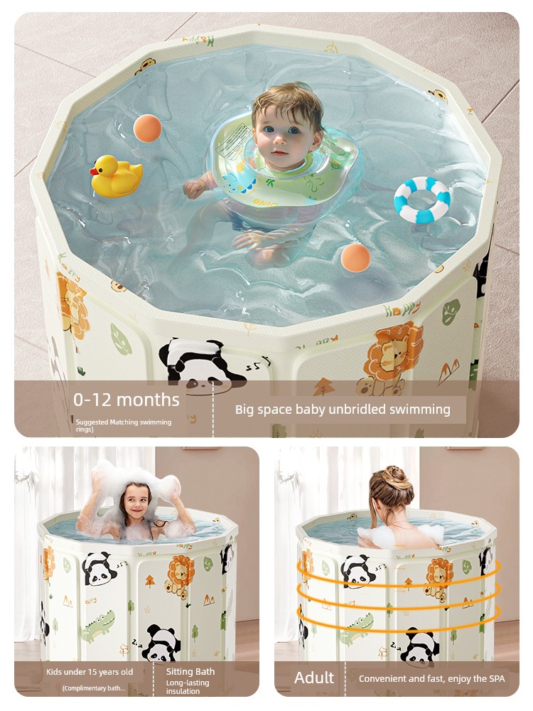 Baby Swimming Bucket For Home Baby Bathtub Foldable Bath Barrel Newborn Baby Child Bath Bucket Large Kids Swimming Pool