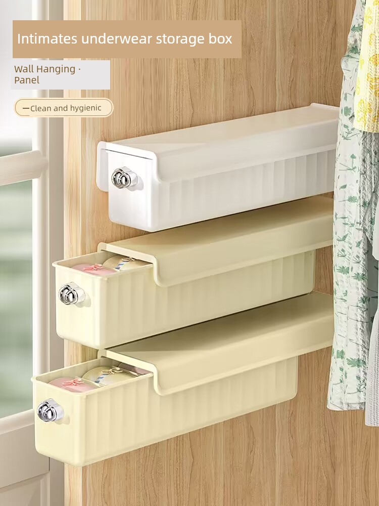 Three-in-One Wall Hanging Drawer Compartment Intimates Storage Box
