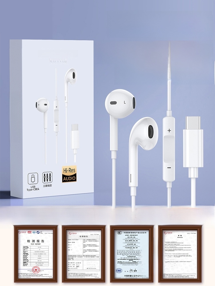 Original Genuine Goods for Oppo Headset Wired Typec in-Ear High Sound Quality Noise Reduction Game round Hole Dedicated