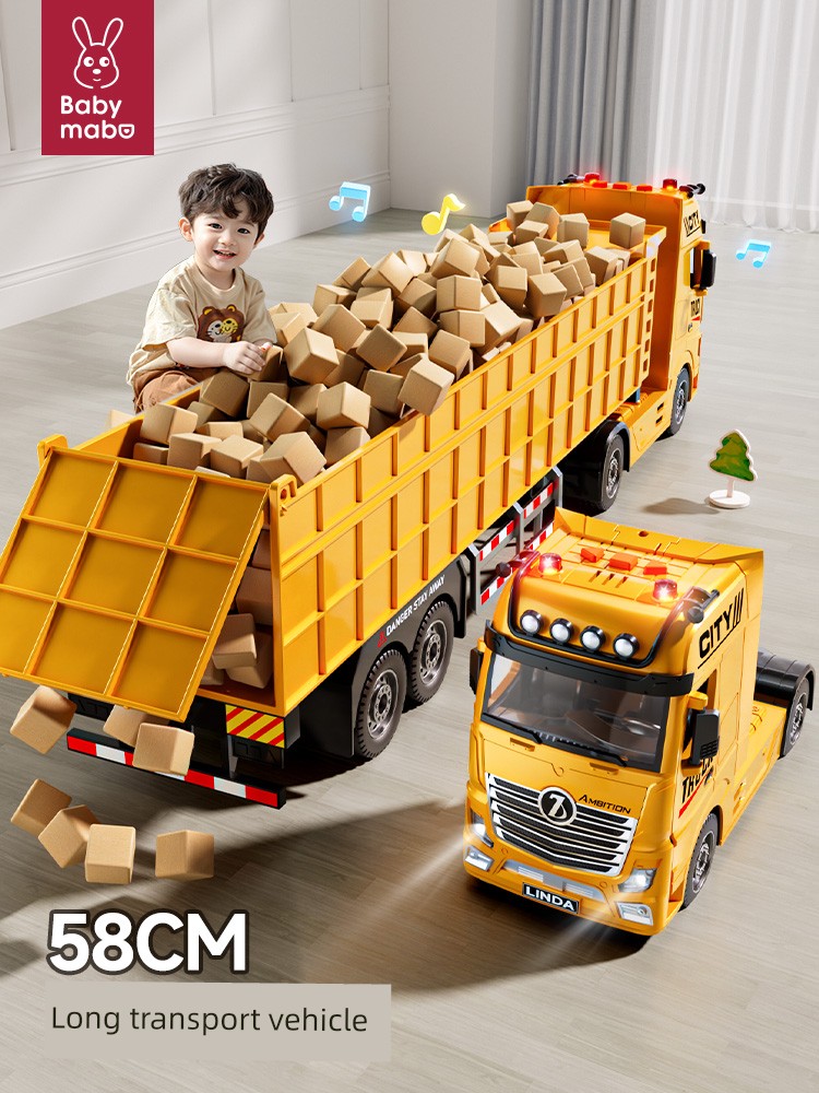 Extra Large Kids Dumptruck Semi-Hanging Traction Dump Truck Toy Truck Truck Truck Loading Car Boy
