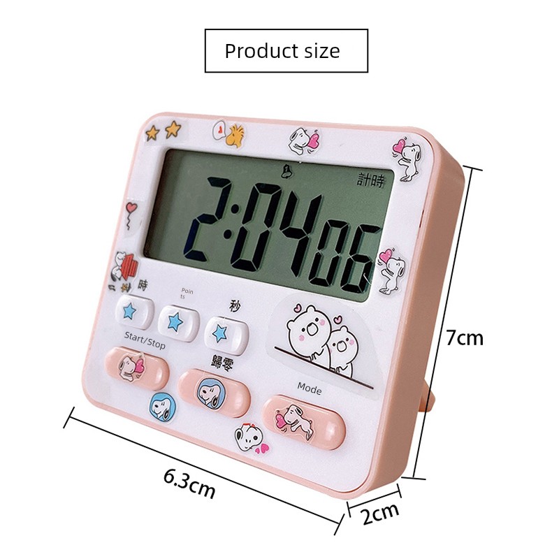 Cute Timer Learning Special Student Self-Discipline Alarm Clock Reminder Kitchen Time Management Countdown Timer