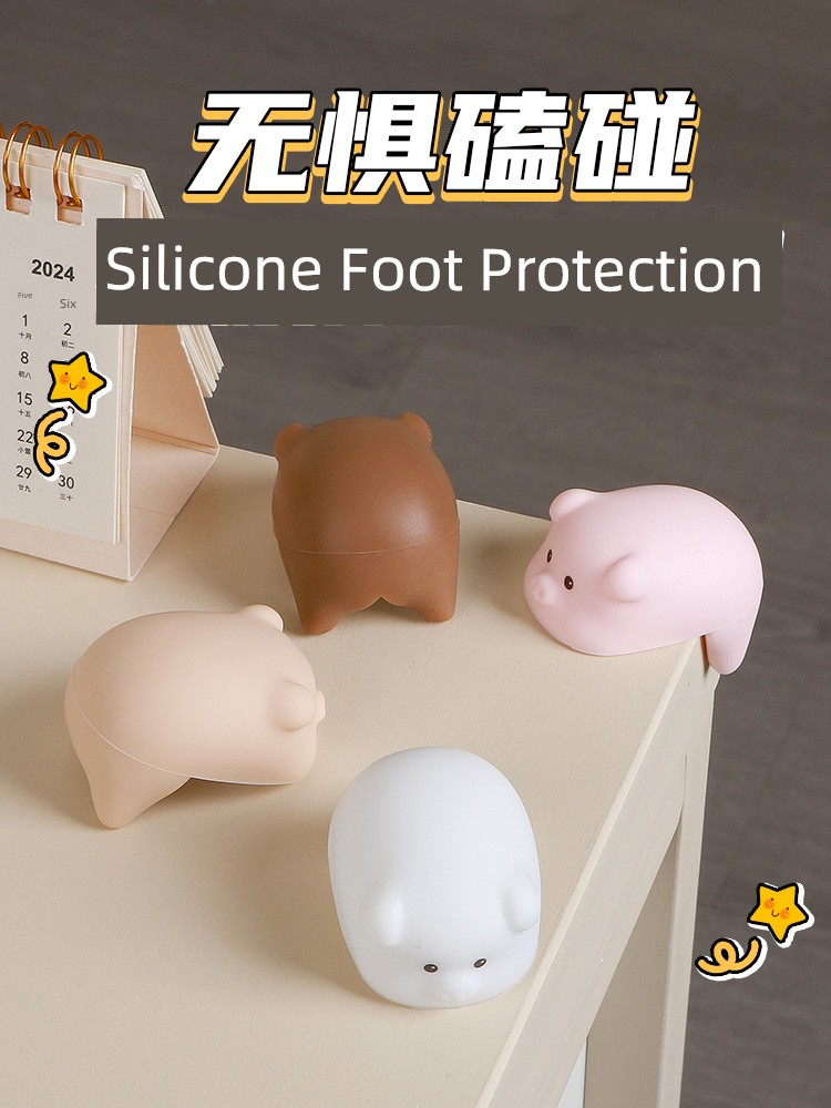 Corner Guard Table Corner Bumpers Soft Silicone Anti-Collision Sticker Cartoon Bump Proof Protective Bag Table Range Hood Corner