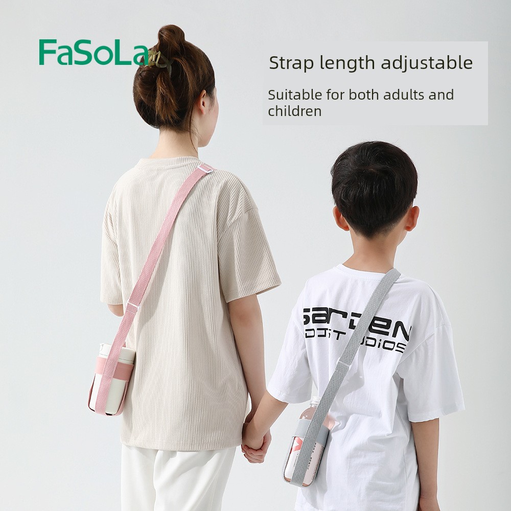 Jujiajia Portable Beverage Bottle Strap Outing Kettle Vacuum Cup Water Bottle Pouch Crossbody Can Carry Children Cup Lanyard