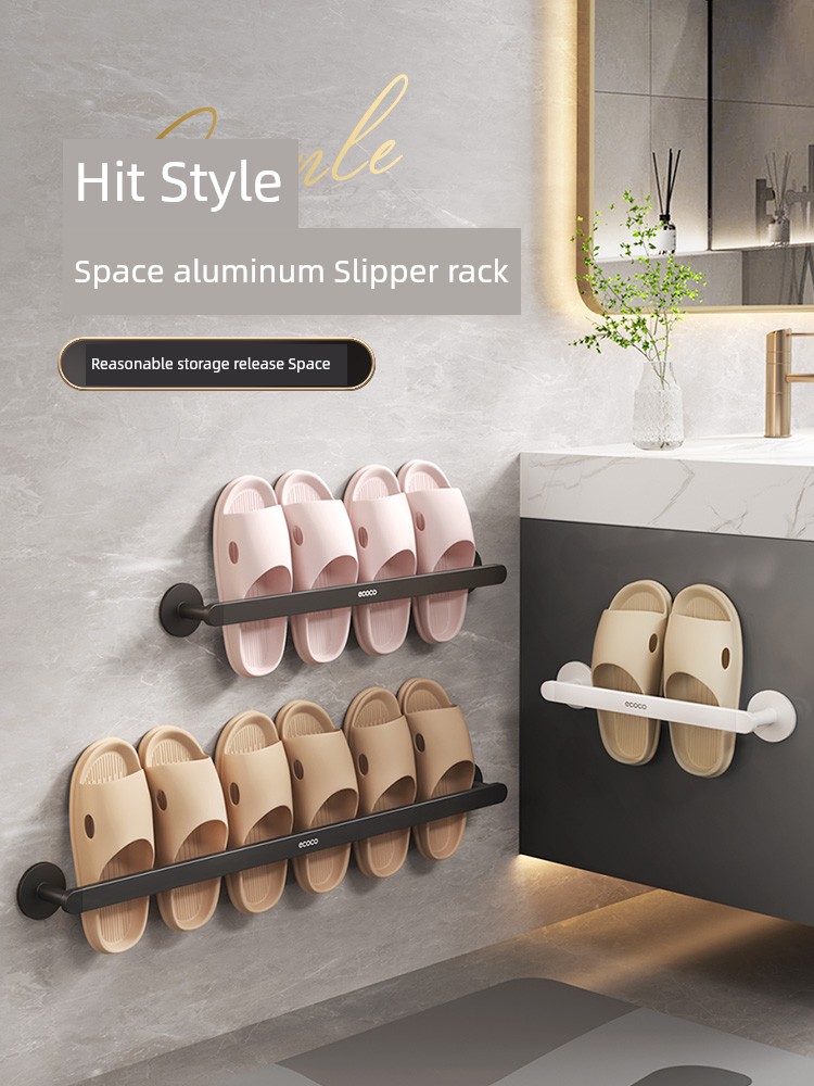 Wall-Mounted Towel Storage Handy Gadget Bathroom Slipper Rack