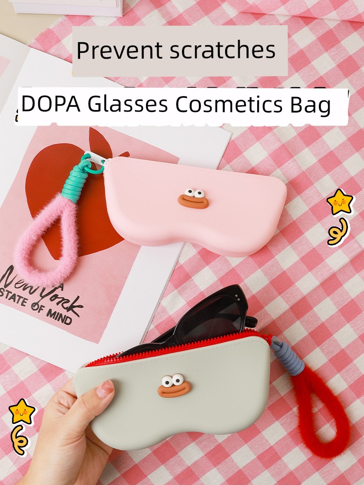 Women's Silicone Waterproof Environmental-Friendly Small Odorless Glasses Case