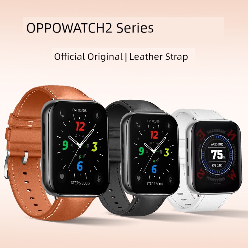 For Oppowatch2 Strap 42oppo Watch Strap Oppowatch Wrist Strap Smart Watch Band 46mm Stainless Steel Version Genuine Leather Silicone Version Silicone Version for Men and Women 41 Replacement Belt
