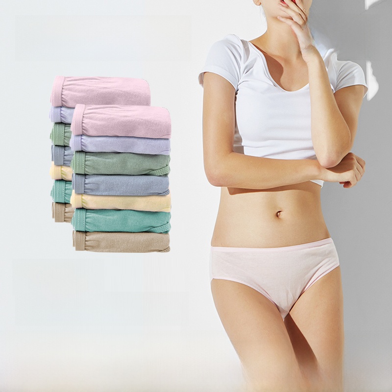 HINCLOUD 14 Pack Pure Cotton Sterile Disposable Underwear Female Maternity Pregnant Woman Confinement Triangle Underwear Production Travel