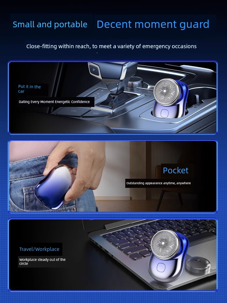 Mini Lock and Load Spray Travel Shaver Full Body Waterproof Portable Men Electric Small Charging Shaver Shaver