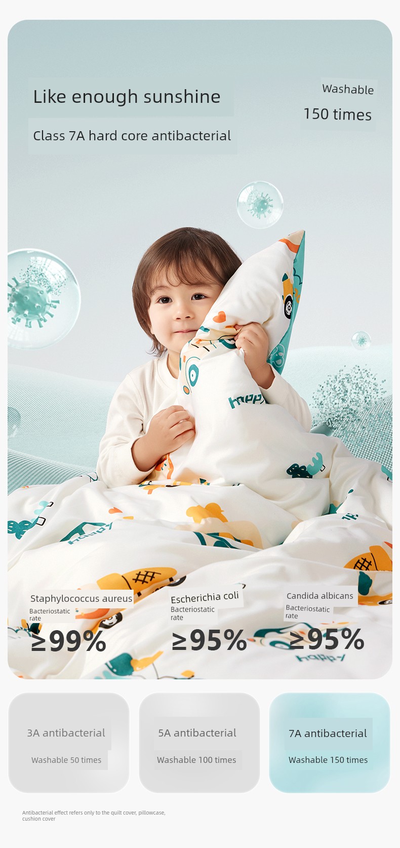 Kids' Premium Cotton Duvet Bedding Set 4-Piece