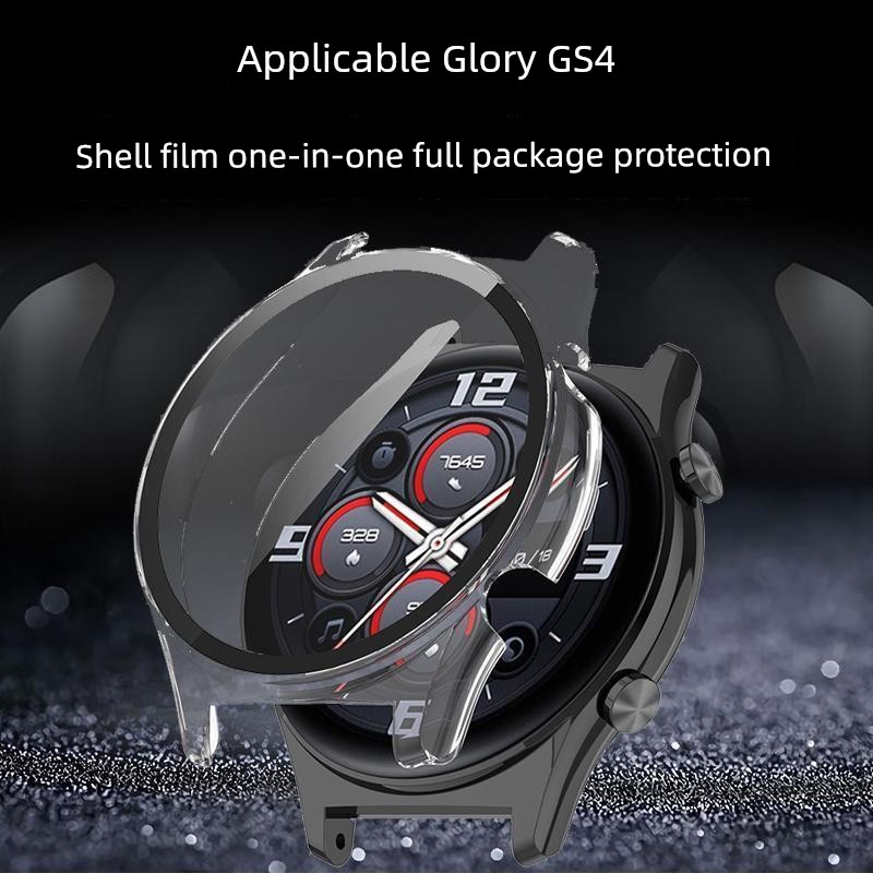 Applicable to Honor GS4 Protective Case Honor Watch GS4 Watch Protective Cover Smart Sports Watch Case Film Integrated Honor Watch Case Accessories HD PC Hard Shell All Wrapped Protection Not Waterproof New