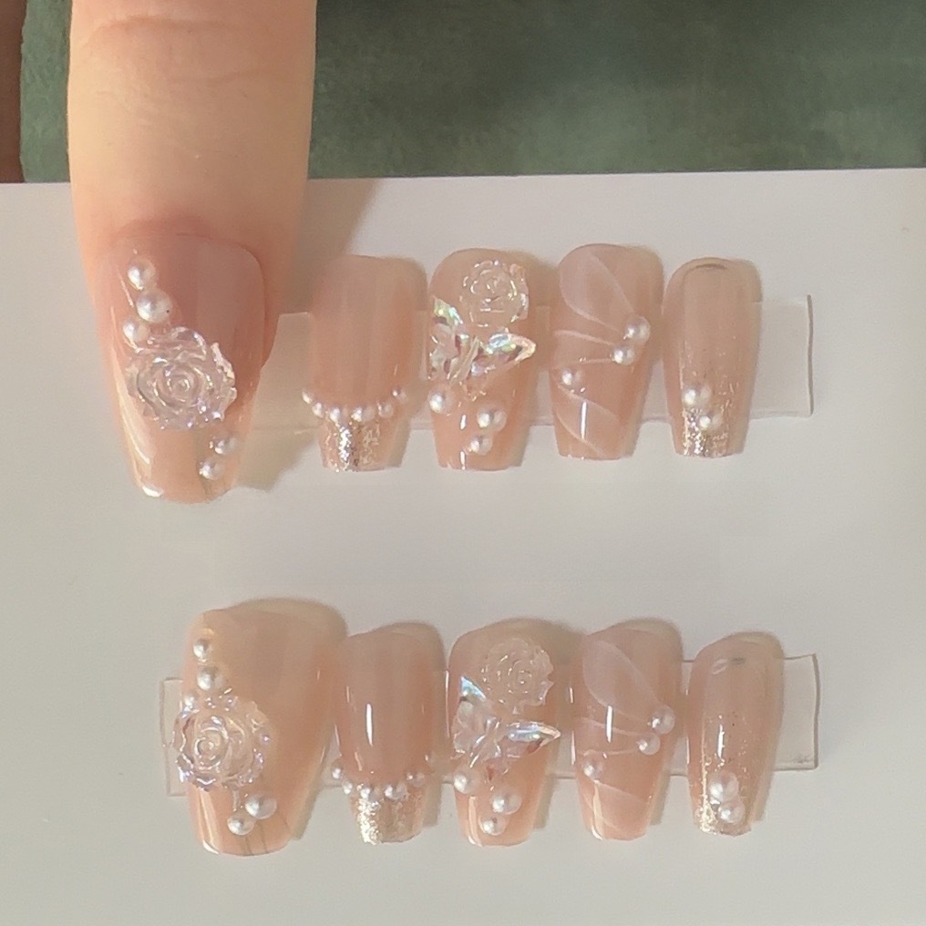 [Fairy Ribbon] Cat Hand-Worn Nail Nail Patch Manicure Fake Nails 3123#