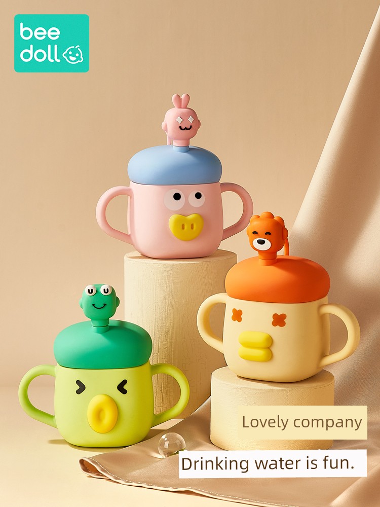 Milk Cup Children Harness Scale Shatter Proof Straw Cup Drink for Milk Powder Cup For Home Heated Baby Glass Water Cup