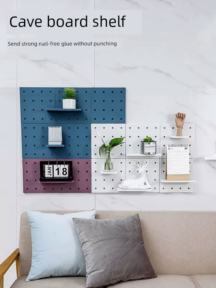 Punch-Free For Home Wire-Wrap Board Dormitory Desktop Wall Kitchen Bathroom Wall Shelf Wall-Mounted Storage Rack Partition