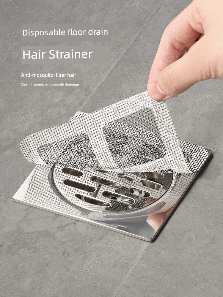 Bathroom Hair Filter Hair Blocking Net Bathroom Sewer Insect-Proof Filter Floor Drain Stickers Anti-Blocking Insect-Proof Deodorant