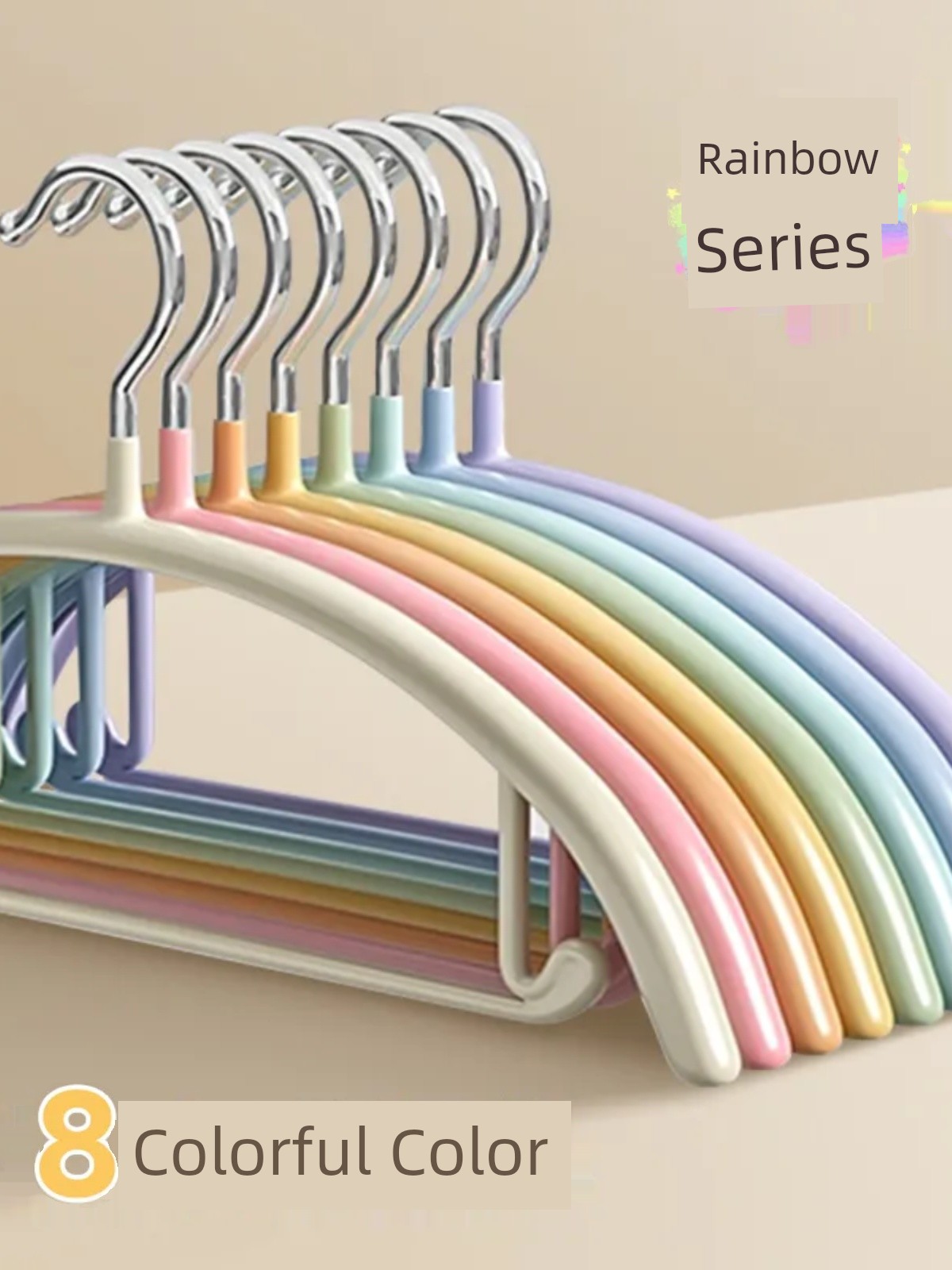 Jujiajia Semicircle Hanger Plastic Coated Semicircle Hanger with Hook Metal Non Slip Adult Cloth Rack Seamless Clothes Drying