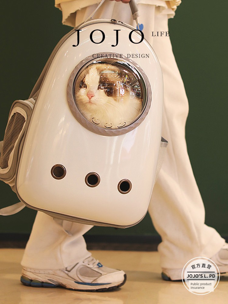 Jojo's L. Pd. Dim. Pet out Transparent Portable Bag Cat Breathable Space Capsule Backpack | Light