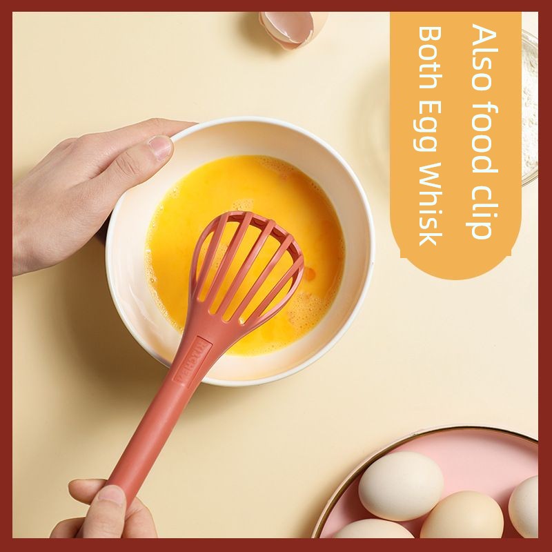 Multifunctional Egg Beating Clip 2-in-1 Scallion Pancake Clip Noodle Clip For Home Kitchen Noodles Strainer Clip Manual Eggbeater ..
