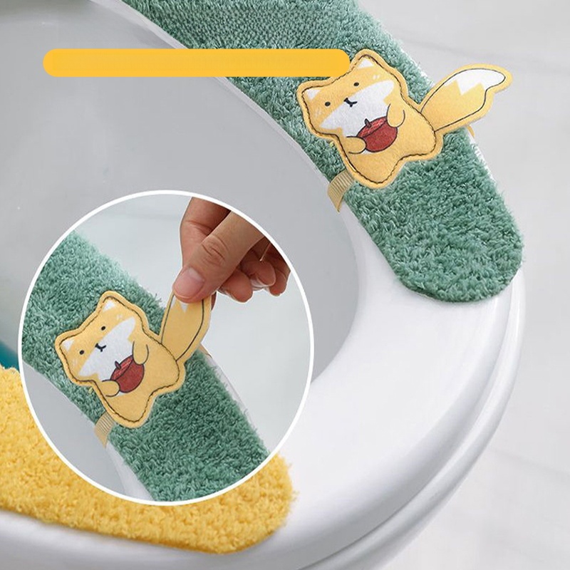 Edo Toilet Seat 2 Pairs For Home Happy Day Adhesive Toilet Cushion Universal Toilet Cover Toilet Water-Proof Bucket Ring
