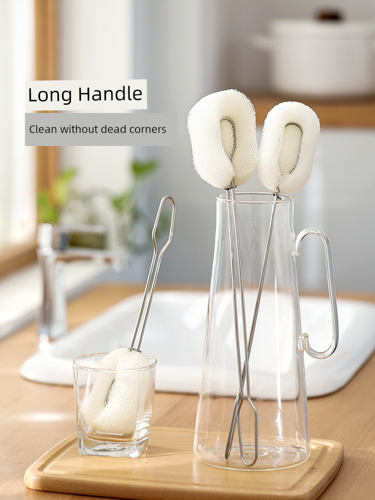 Fasola Stainless Steel Long Handle Handy Gadget Cup Baby Bottle Brush