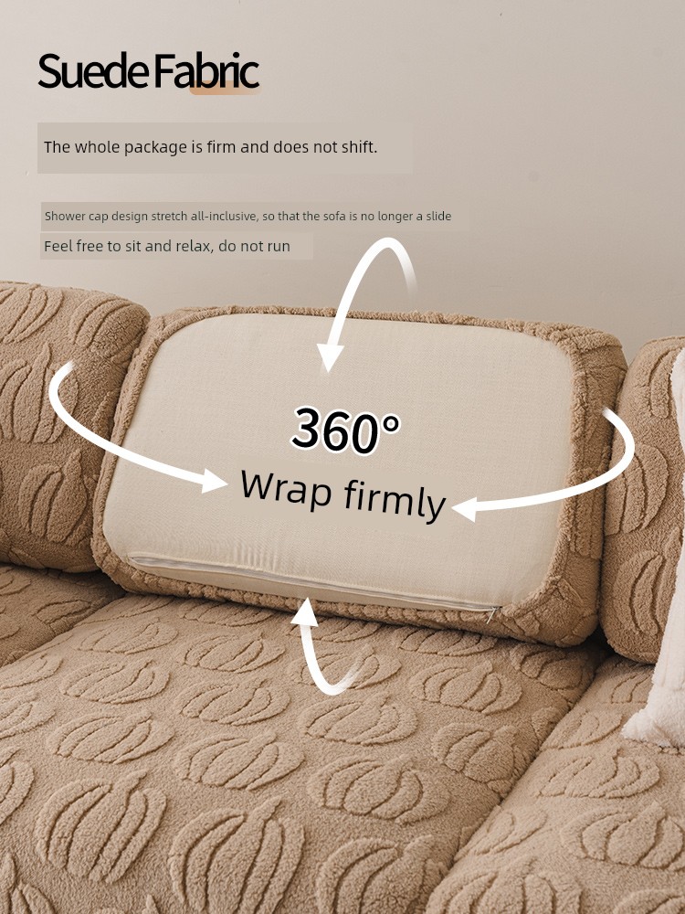 Autumn and Winter Thickened Fleece Sofa Cover 2025 New Arrival All-Inclusive Universal Sofa Keep Warm Elastic Cushion Cover