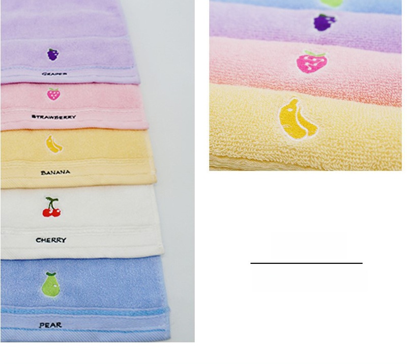 10 Pieces of Face Washing Kids Girls Rectangular 100% Cotton Towel