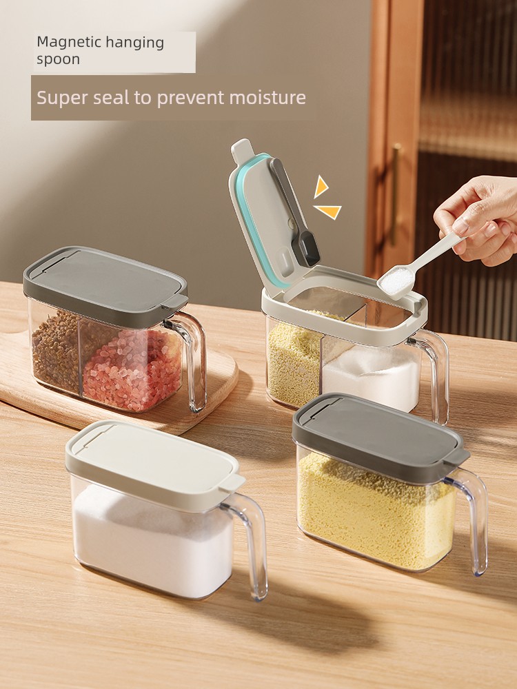 Lissa Magnetic Kitchen Sugar and Salt Shaker Moisture-Proof Seasoning Box