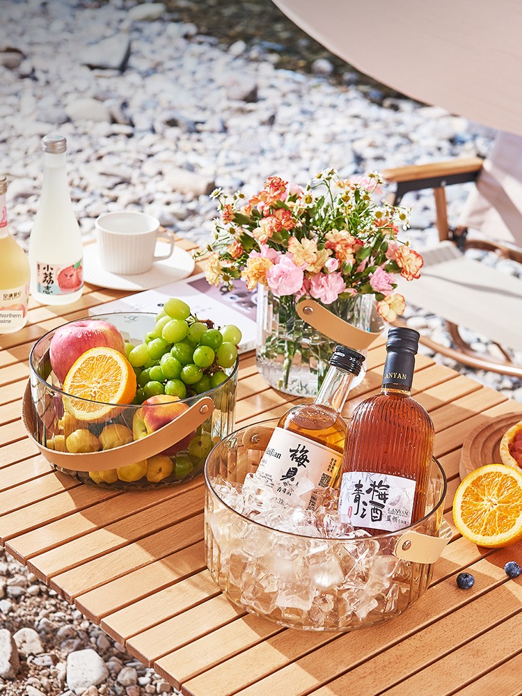 Portable Takeaway Food Container Ice Bucket Fruit Basket