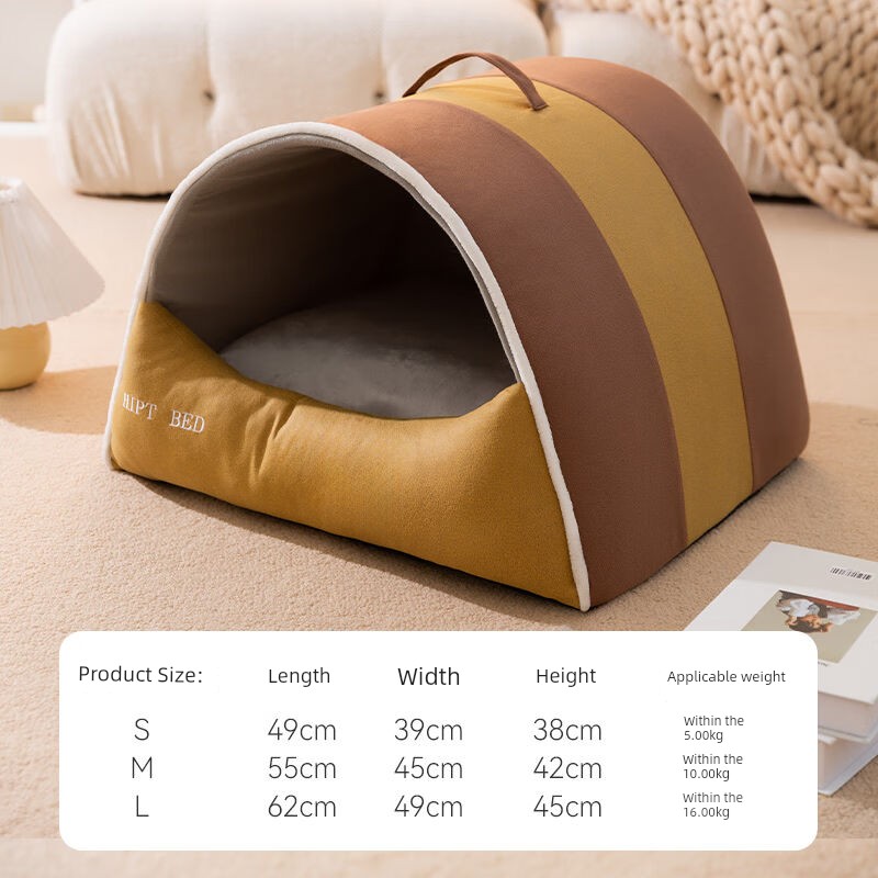 Hipidog Cat Nest Winter Heattech Kennel Autumn Winter Dog Contrast Color Kennel Small Size Dogs Cat