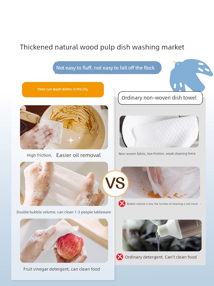 Rag Thickened Wet and Dry Kitchen For Home Dish Towel