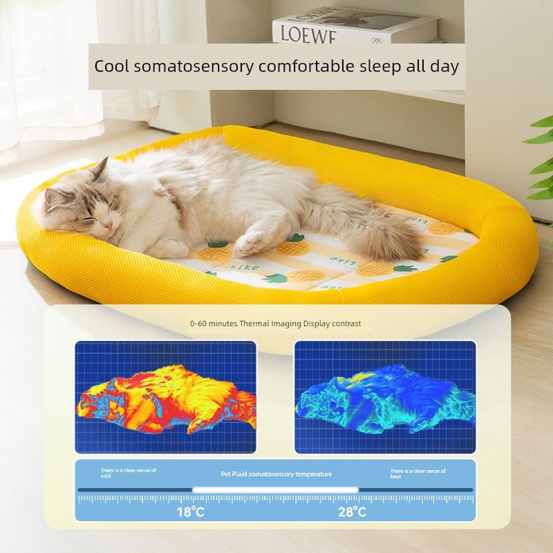 Hippie Dog Dopamine Tropical Fruit Enclosure Nest Spring and Summer Dog Cat Summer Mat Nest Bar Muppet British Shorthair American Shorthair