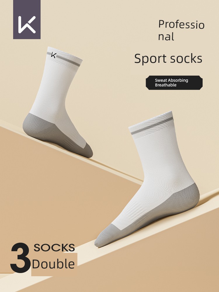 Keep Socks Women's Summer Athletic Socks Thin Men Basketball Sweat-Absorbent Breathable Socks for Running Tube Socks Summer Socks
