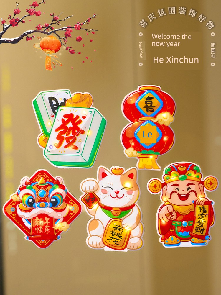 New Year Decoration Pendant God of Wealth Jelly Refridgerator Magnets Snake Year For Home Housewarming Happiness Entry Door Decoration Arrangement Props