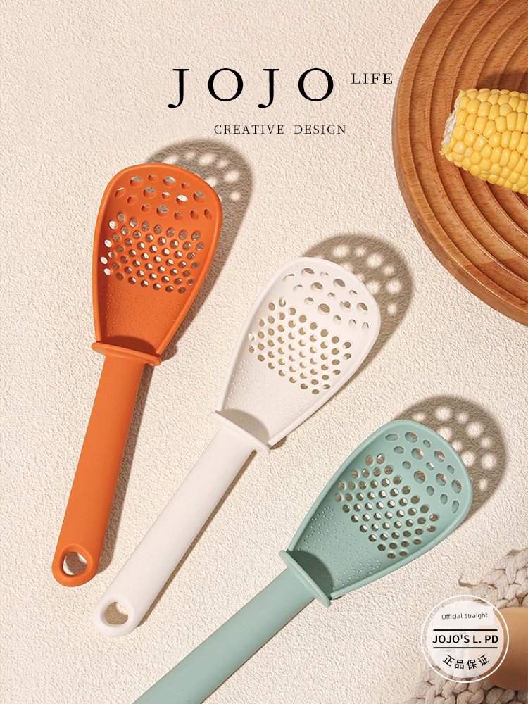 Jojo's L. Pd. Thunder. Multi-Functional Cooking Spoon Colander For Home Mashed Potatoes Strainer Spoon | Lei Ren