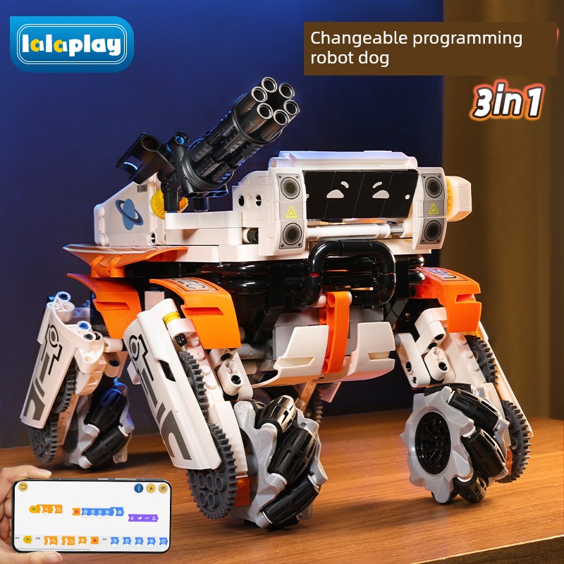 Stupid Building Blocks Robot Dog Programming Robot Kids Educational Assembled Toys Boy New Year Spring Festival Birthday Gift