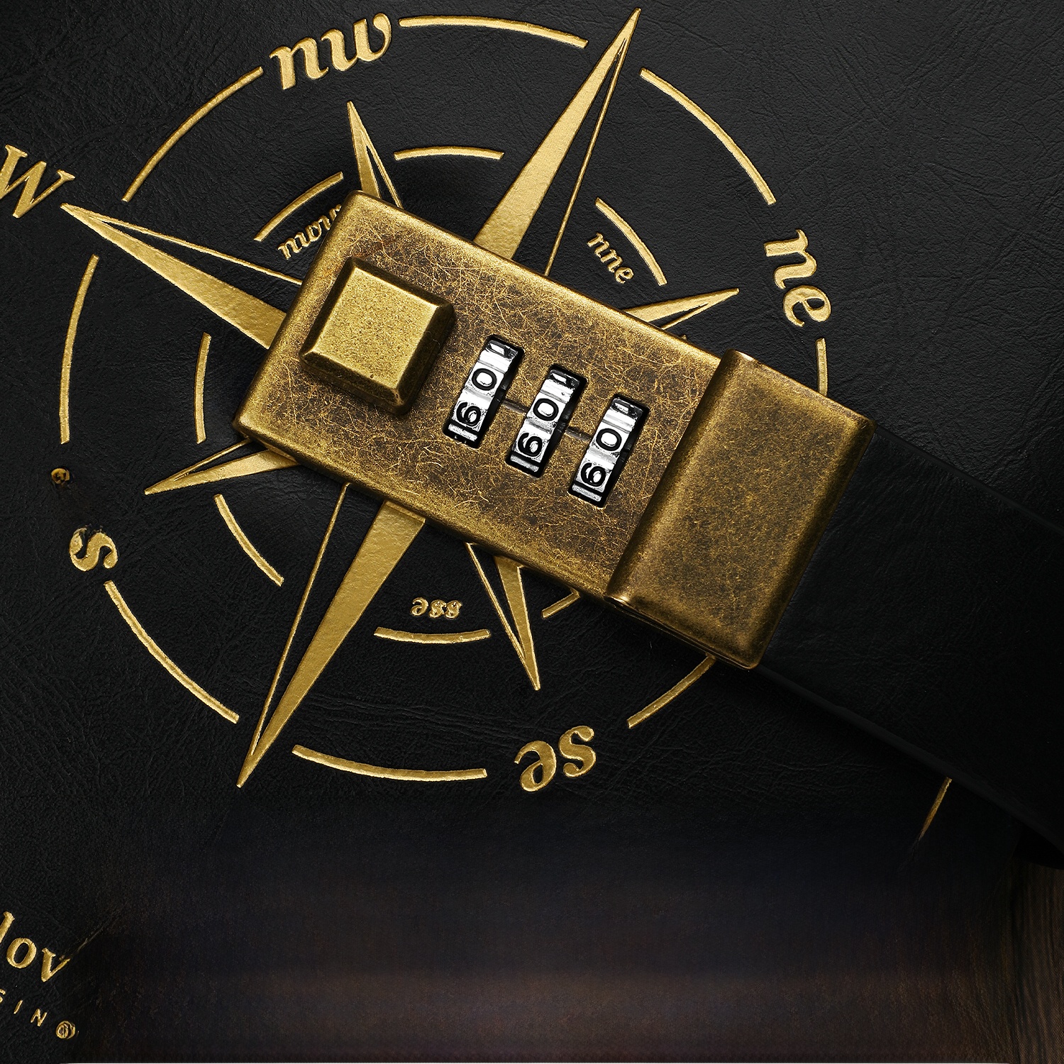 2025 New Arrival Password-Protected Noteboy Diary with Lock Notebook Boys and Girls A5 Retro Creative High-Looking Notepad Thickened Journal Book Travel Boy Classy Password Lock Exquisite Notebook