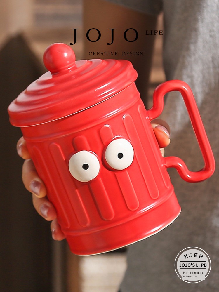Jojo's L. Pd. Tea. Ceramic Cup Birthday Gift Cup with Lid Hand Gift Office | Hot Tea