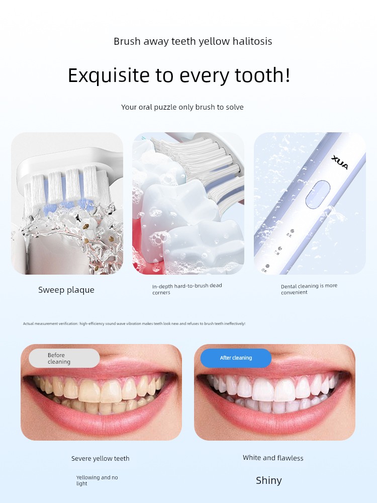 Ox Electric Toothbrush Adult Automatic Intelligent Sonic Rechargeable Soft Bristle Unisex Couple Suit