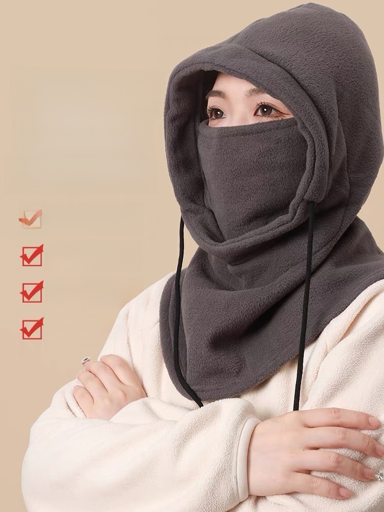 Winter Polar Fleece Electric Car Wind-Proof Cap Heattech Scarf