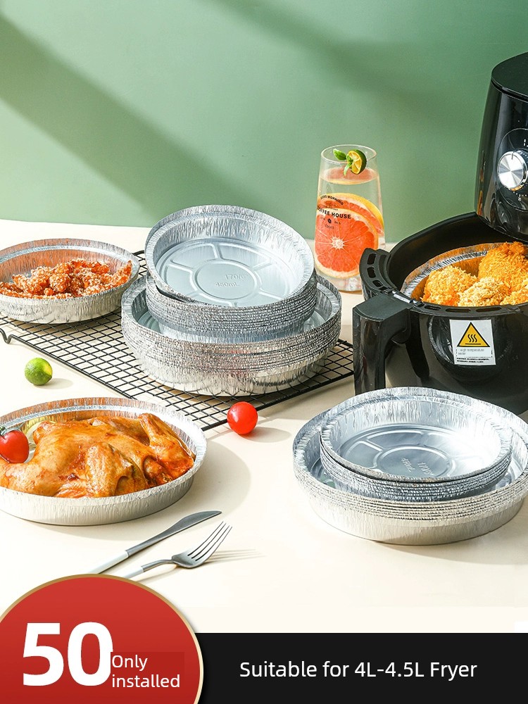 Air Fryer Special Foil Plate For Home High Temperature Resistant Oven Food Aluminum Foil Pad Paper Barbecue Baking Oil-Absorbing Sheets